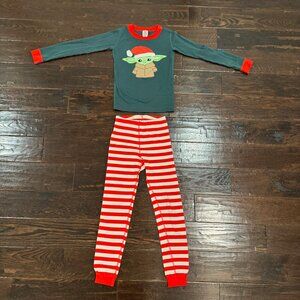 Hanna Andersson Yoda Christmas Pajamas Boys size 8
